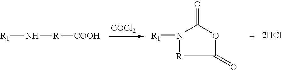 Synthesis of amino acid, N-carboxyanhydrides