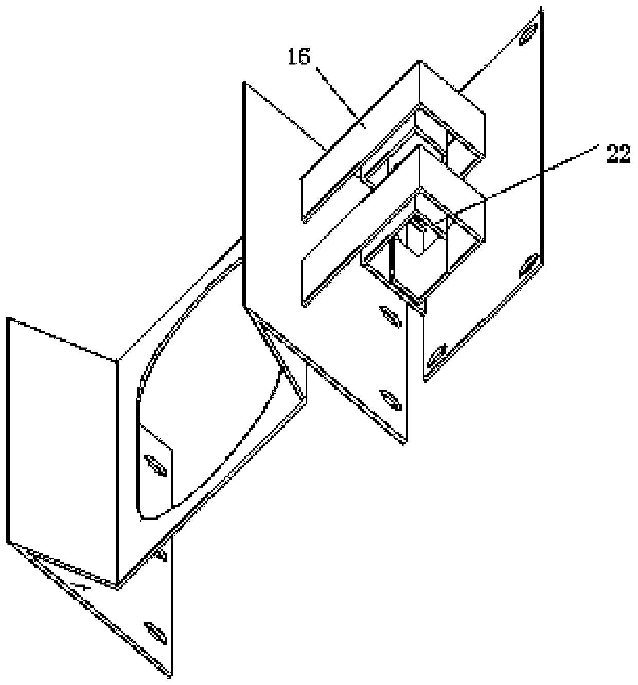 Sloping roof M type splicing grout blocking steel plate and construction method thereof