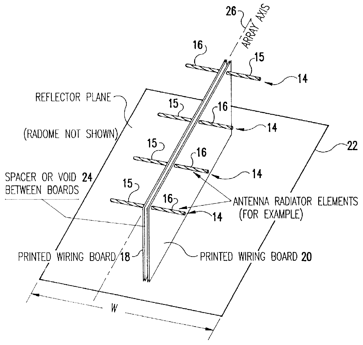 Phased array antenna for radio frequency identification