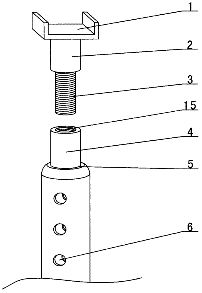 Telescopic machine head pressing column