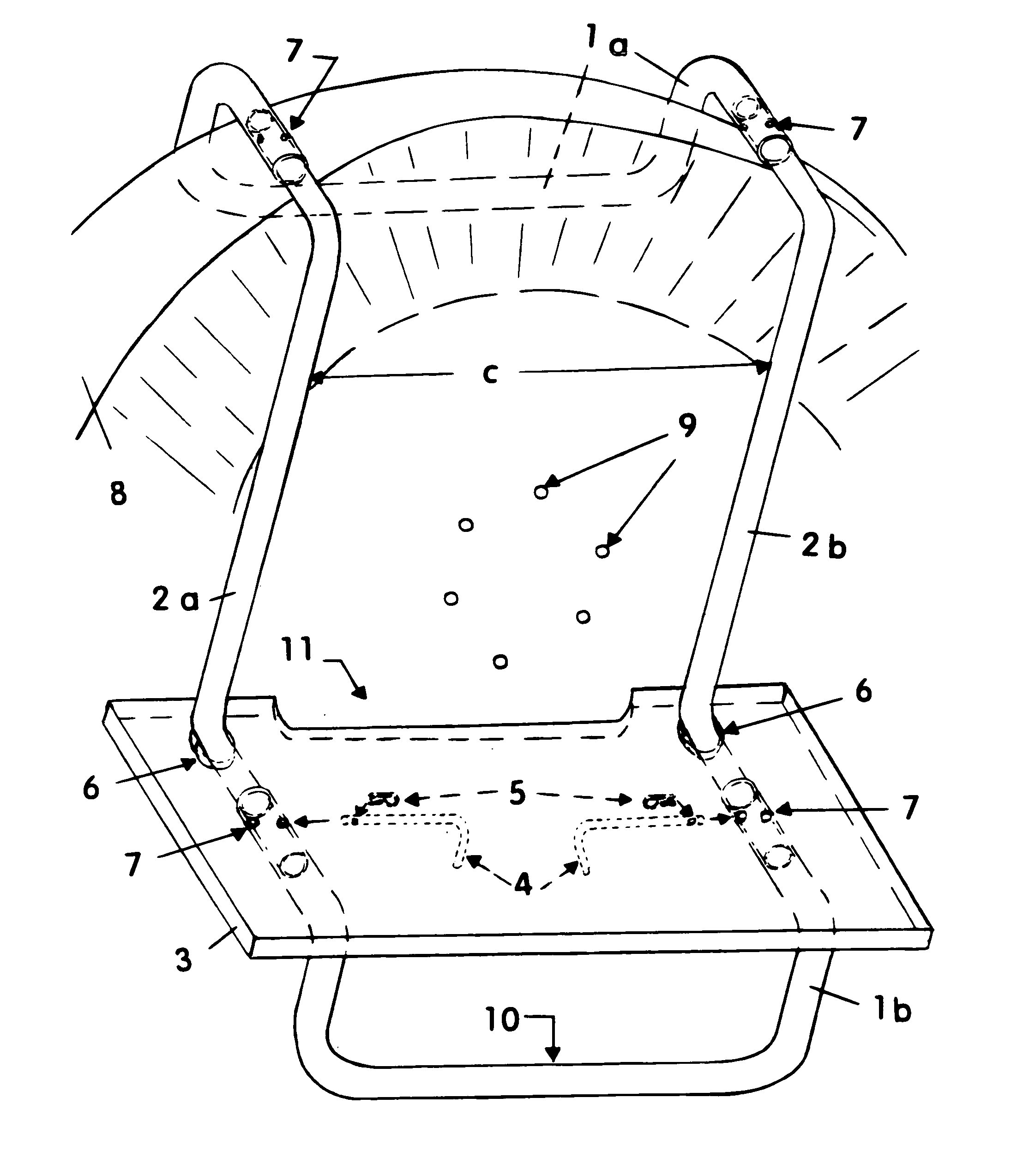 Mechanic's step with stirrup