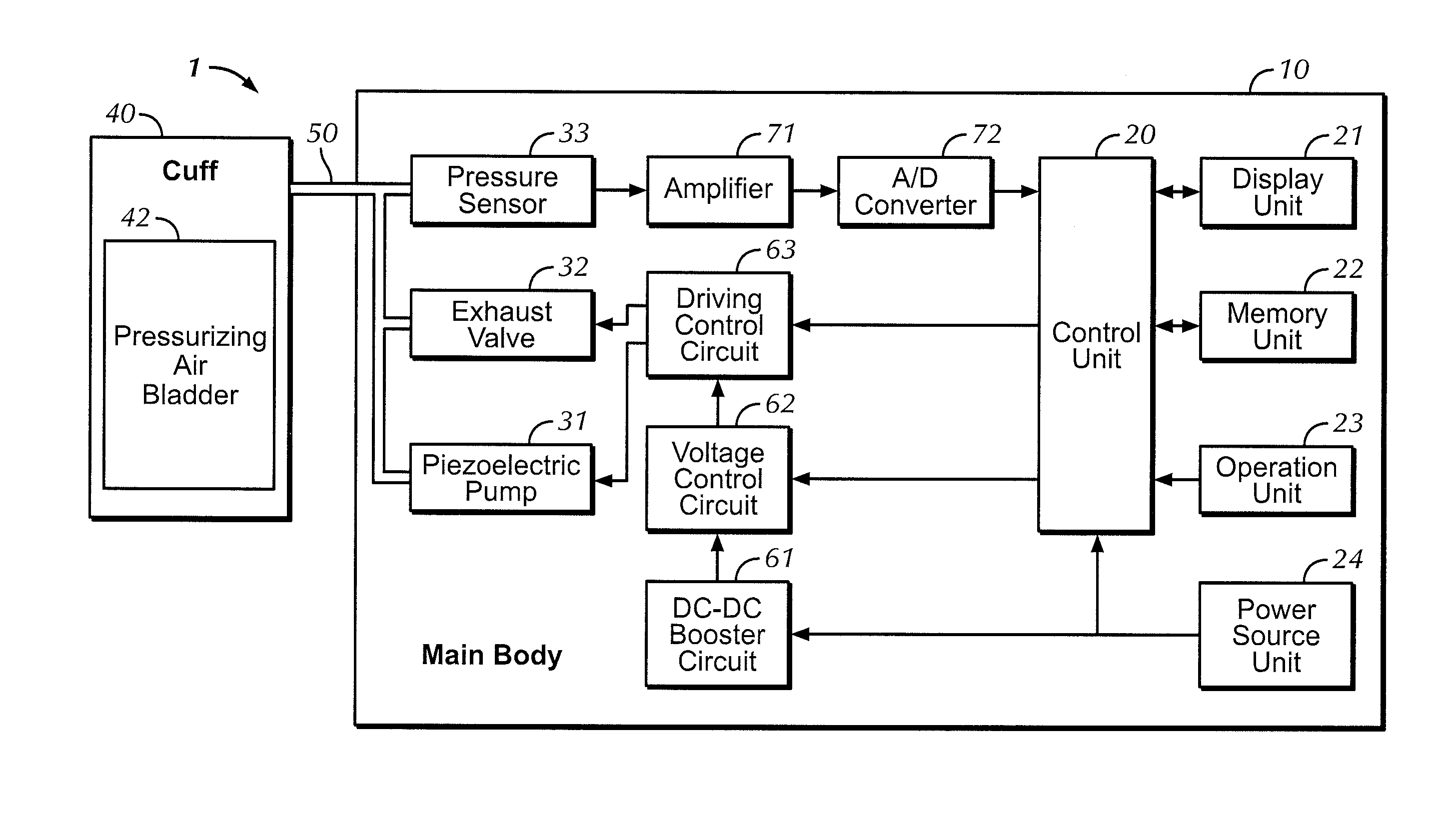 Blood pressure measurement device and control method for blood pressure measurement device