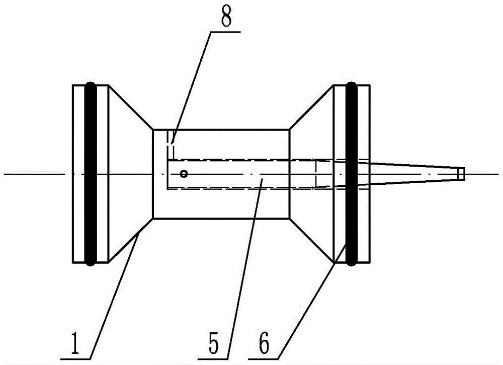 Projectile holder separating system based on momentum theorem