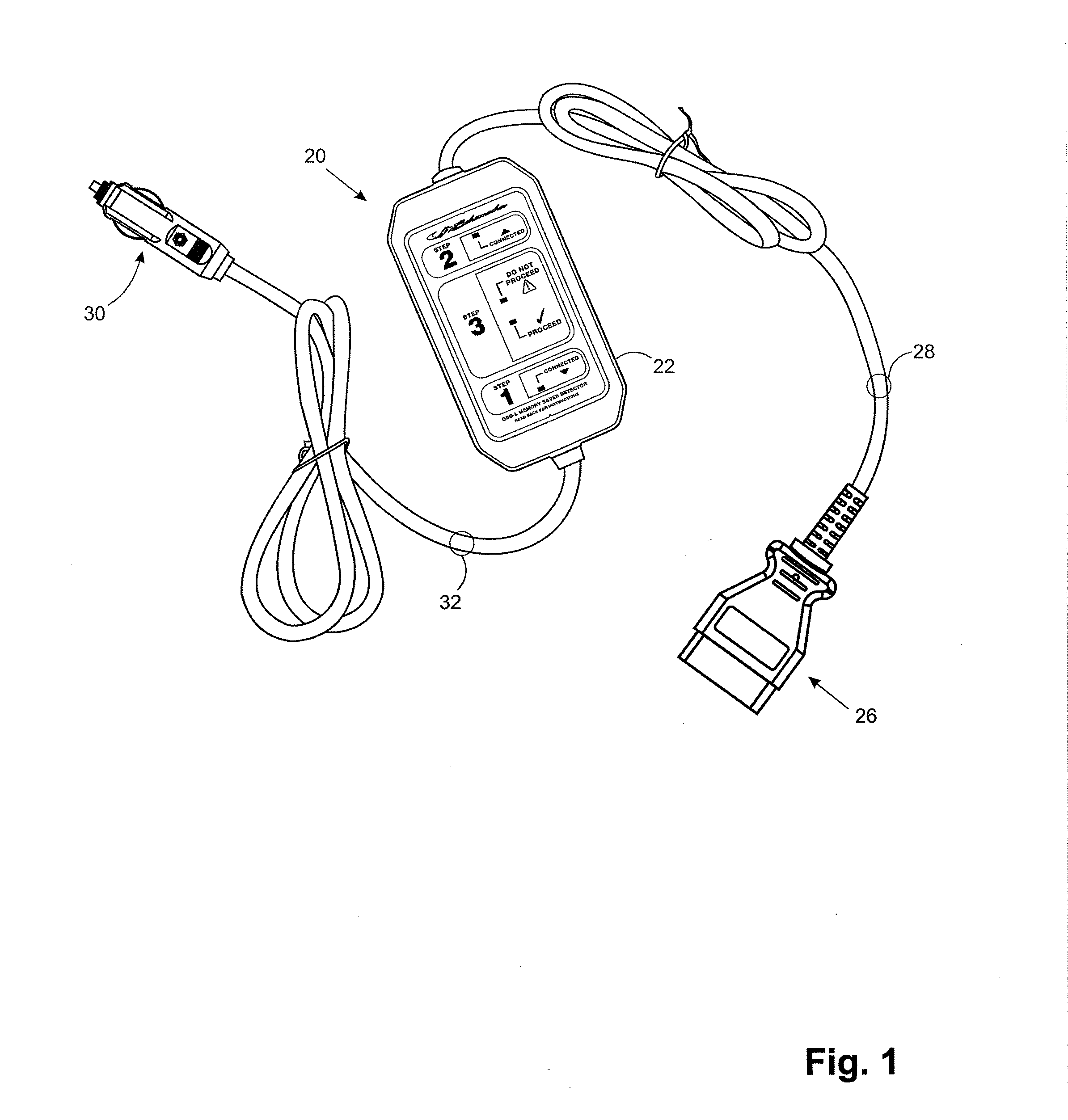 Interconnect device for detecting whether a vehicle on-board diagnostics (OBD) data port includes circuitry which prevents back feeding of power through the obd data port