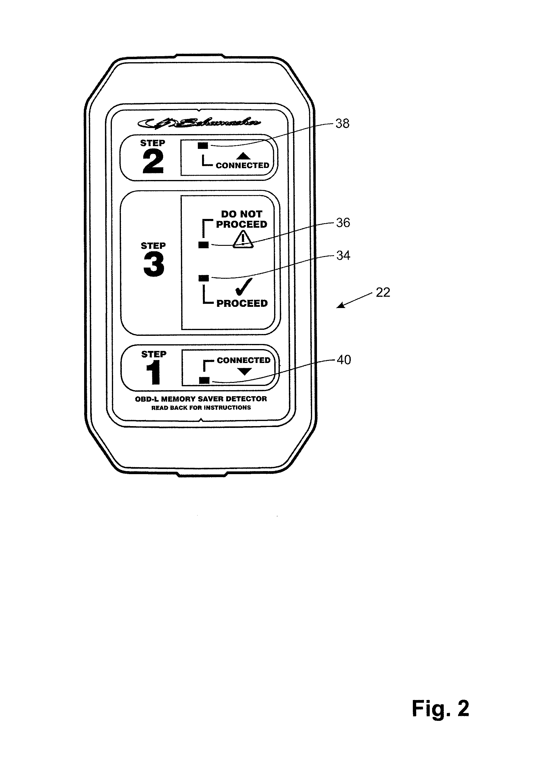 Interconnect device for detecting whether a vehicle on-board diagnostics (OBD) data port includes circuitry which prevents back feeding of power through the obd data port