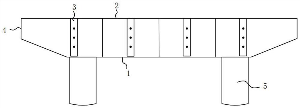 Cover beam of semi-prefabricated assembly type high-performance concrete formwork and construction method