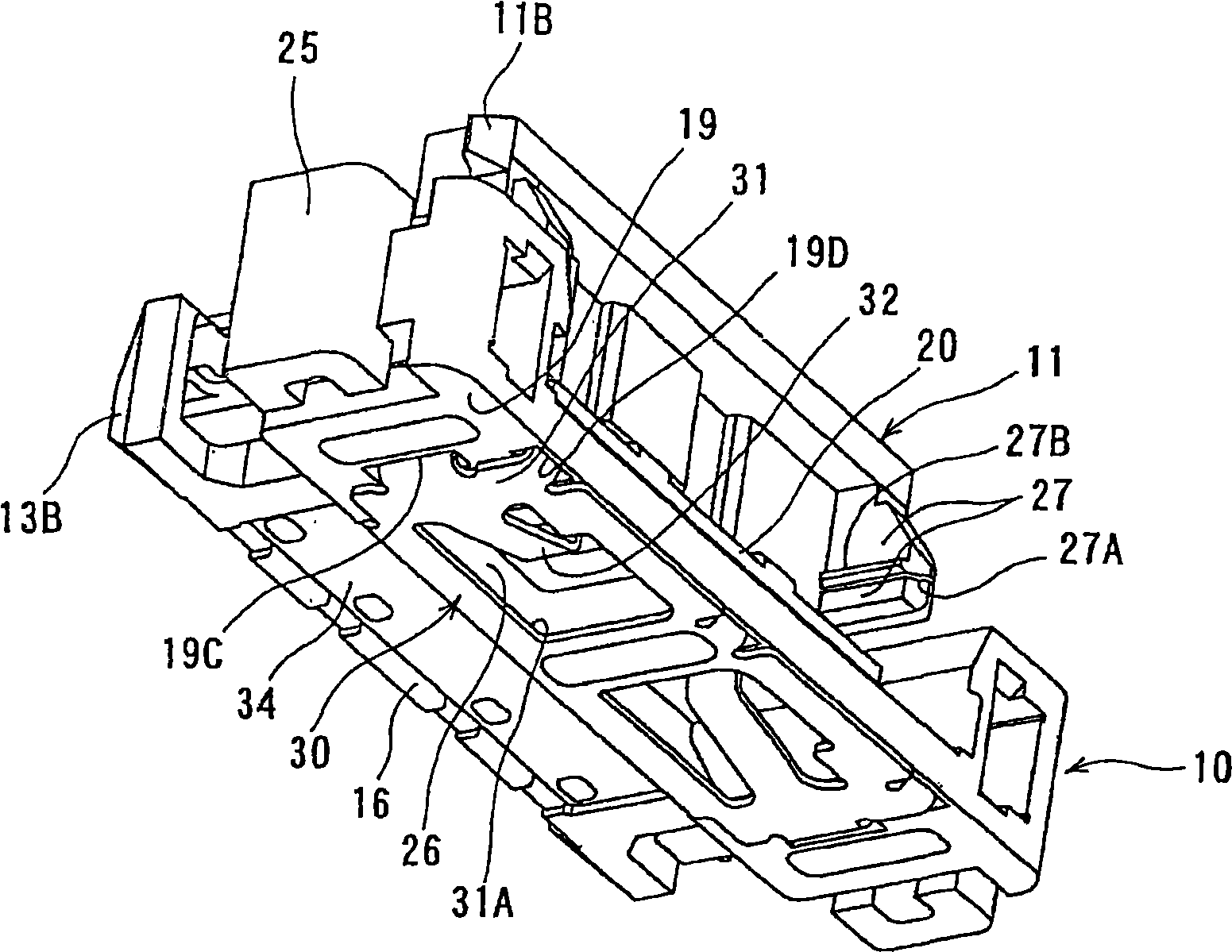 Electric connector for flat type conductor