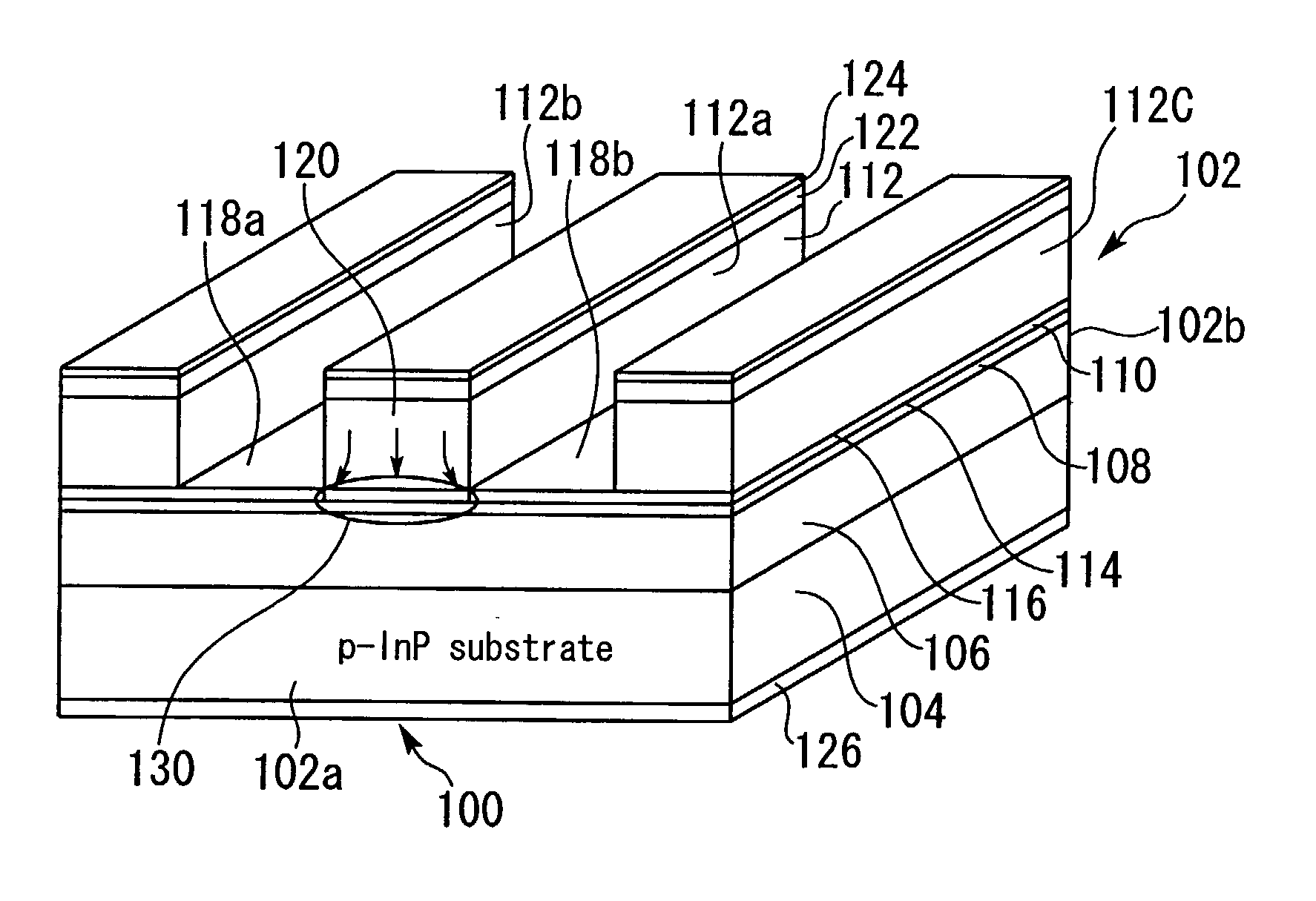 Ridge-waveguide semiconductor laser device