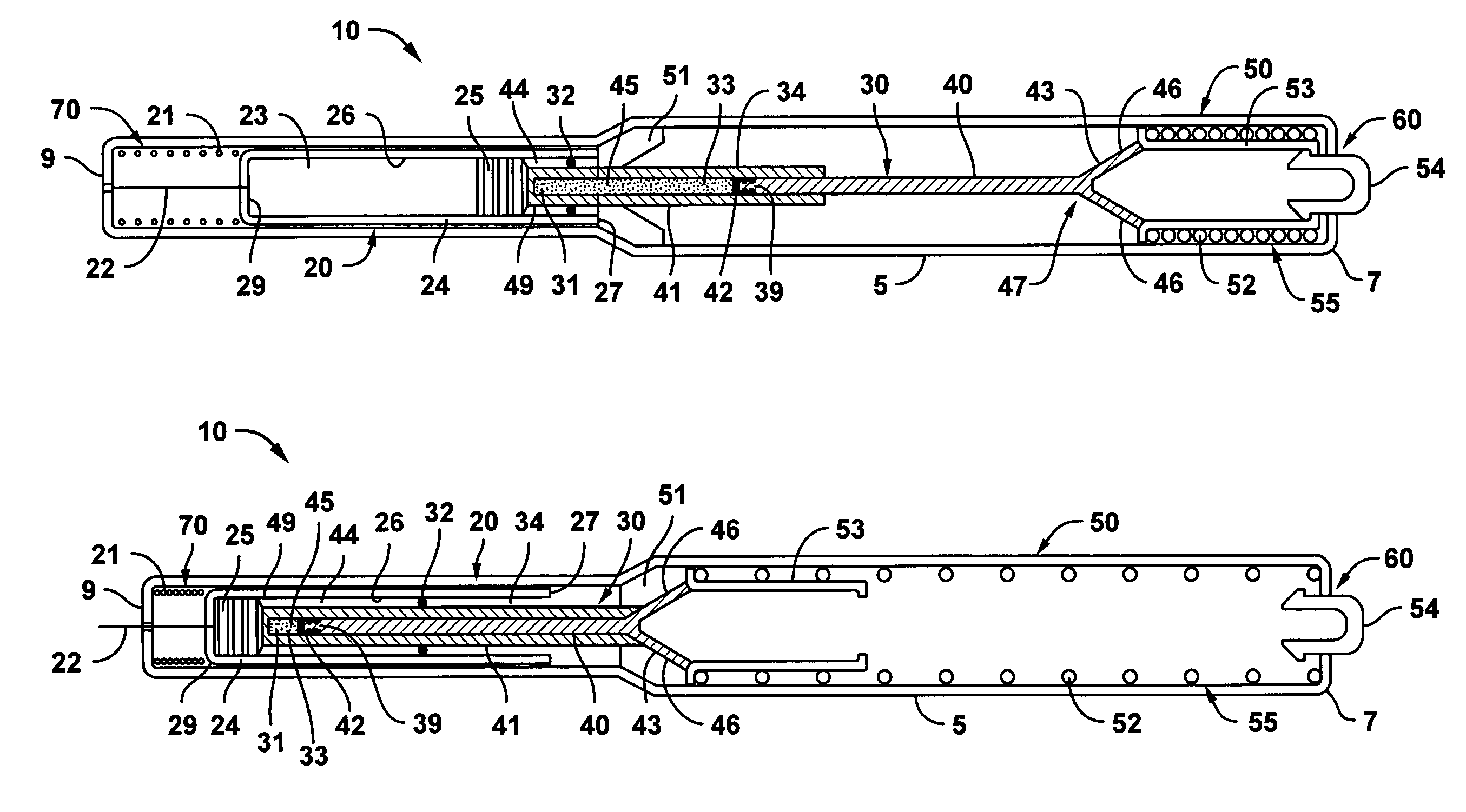 Injection device providing automatic needle retraction