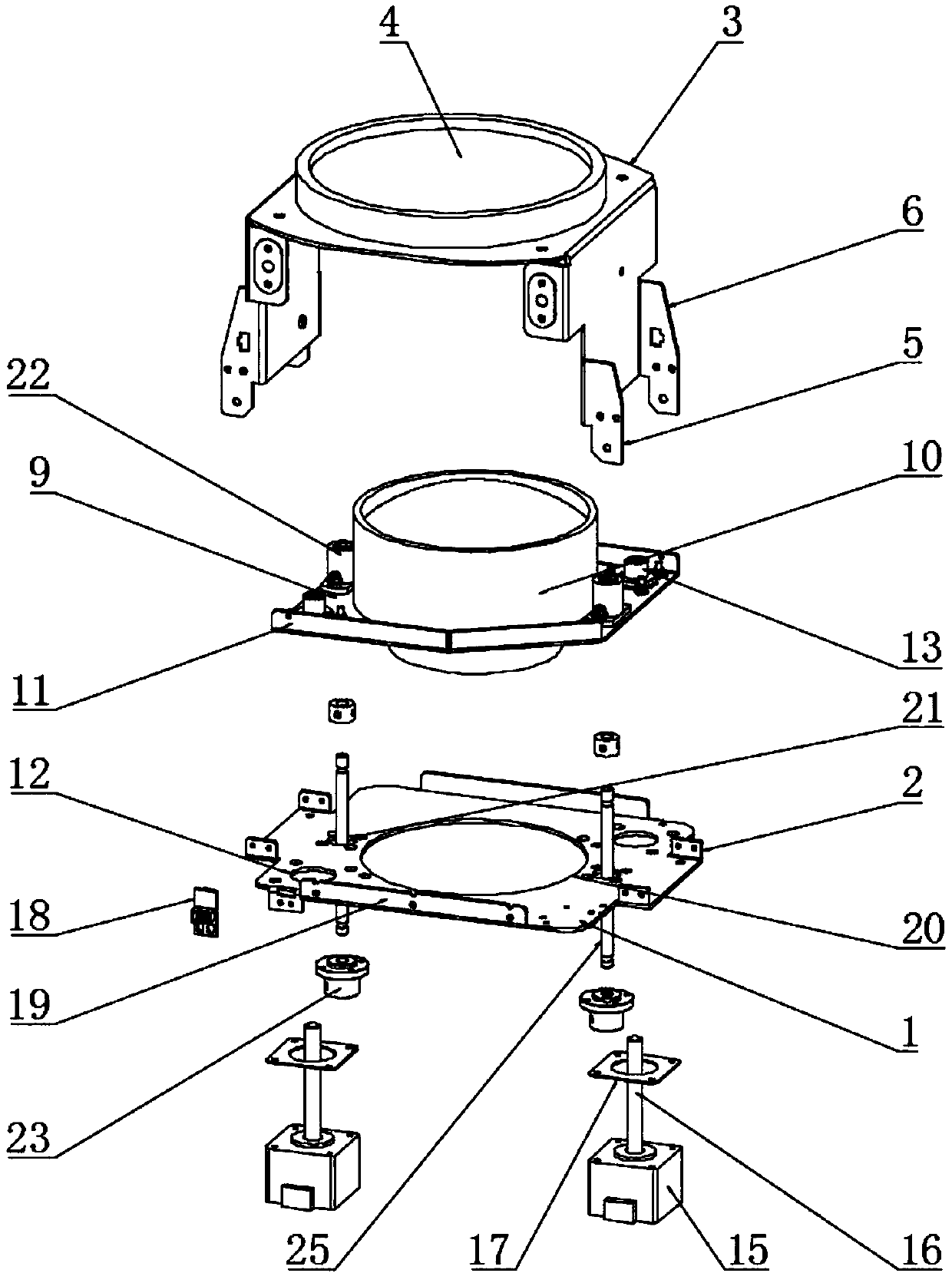 Screw motor zoom control device of stage lamp