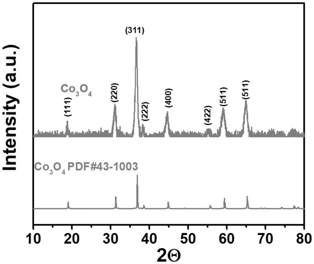 A hexagonal columnar tricobalt tetroxide precursor and its preparation method, hexagonal columnar tricobalt tetroxide and its application