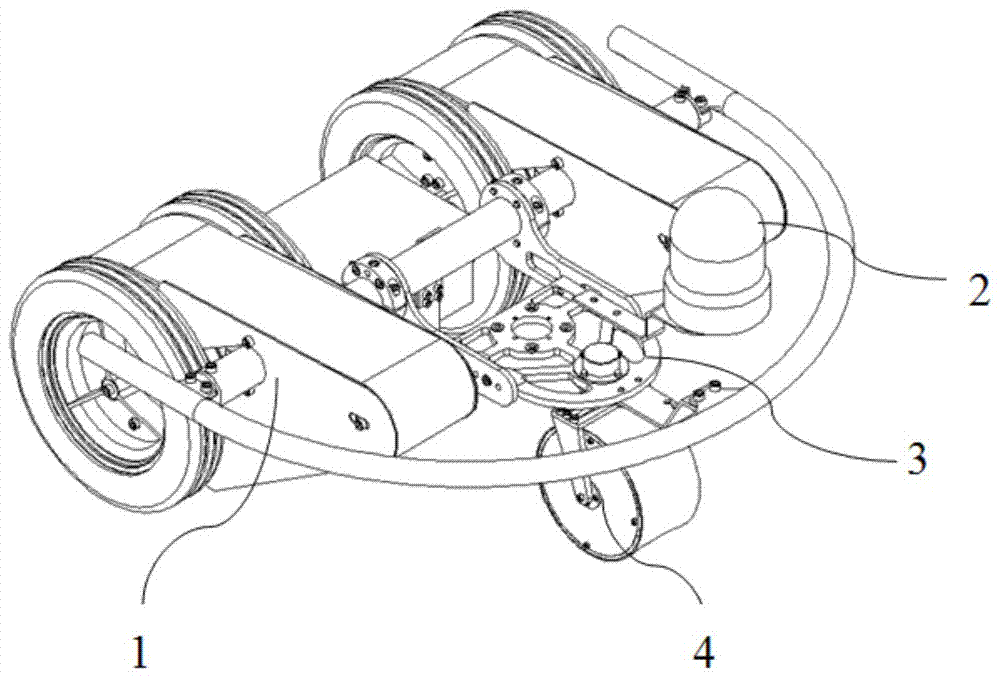 Walking chassis device for wall-climbing magnetic adsorption robot