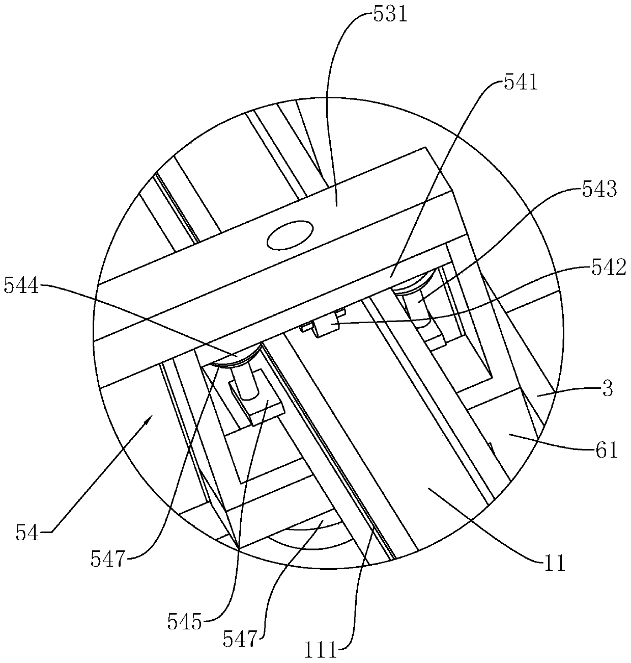 Translational moving door structure