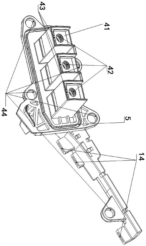 Three-phase copper bar structure of hybrid power motor