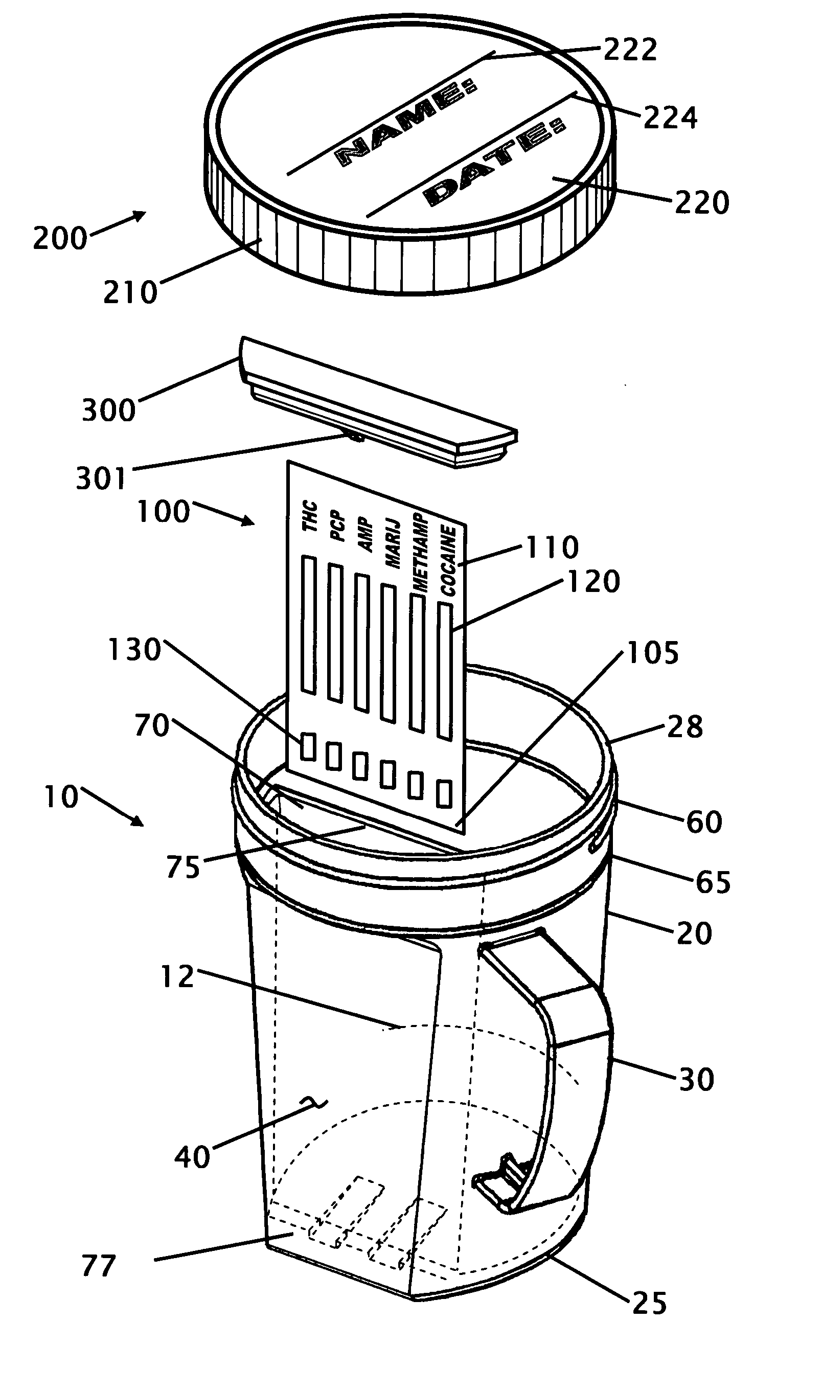 Urine collection and drug testing cup