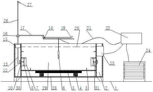 Automatic test device for performance of temperature sensor in fire damper and test method