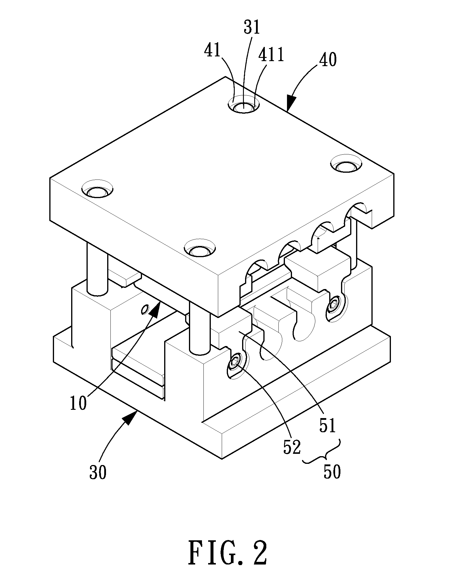 Mould with easy-replaceable mould plates