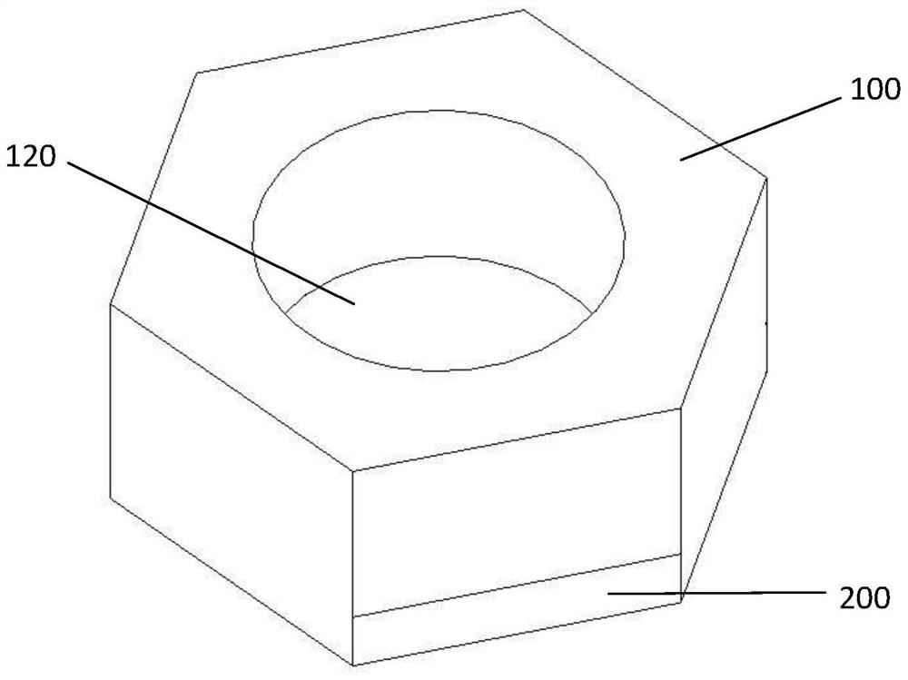 Permeable cup-shaped nut block and prefabricating method thereof