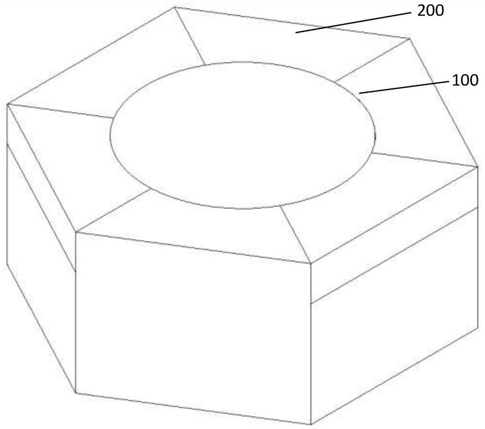 Permeable cup-shaped nut block and prefabricating method thereof