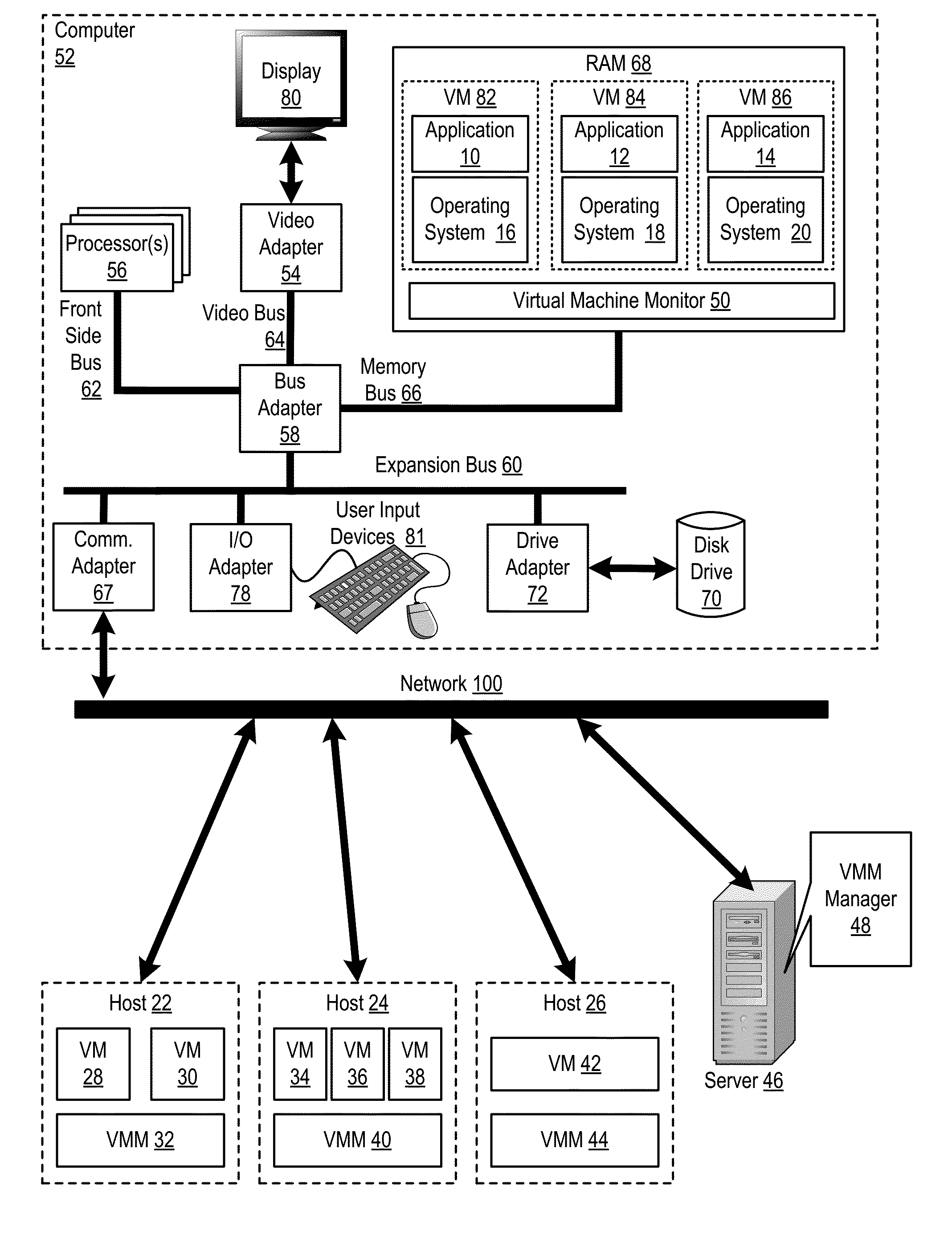 Administering virtual machines in a distributed computing environment