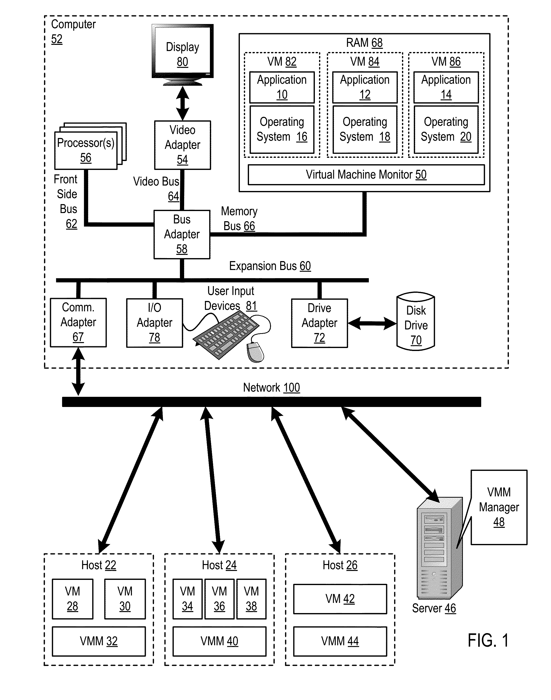 Administering virtual machines in a distributed computing environment