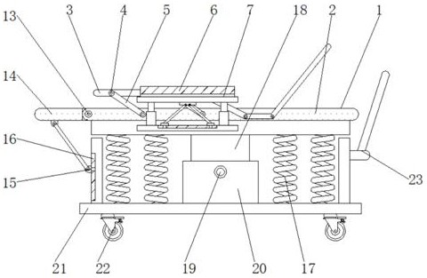 Patient limb adjusting device for examination in ultrasonic department