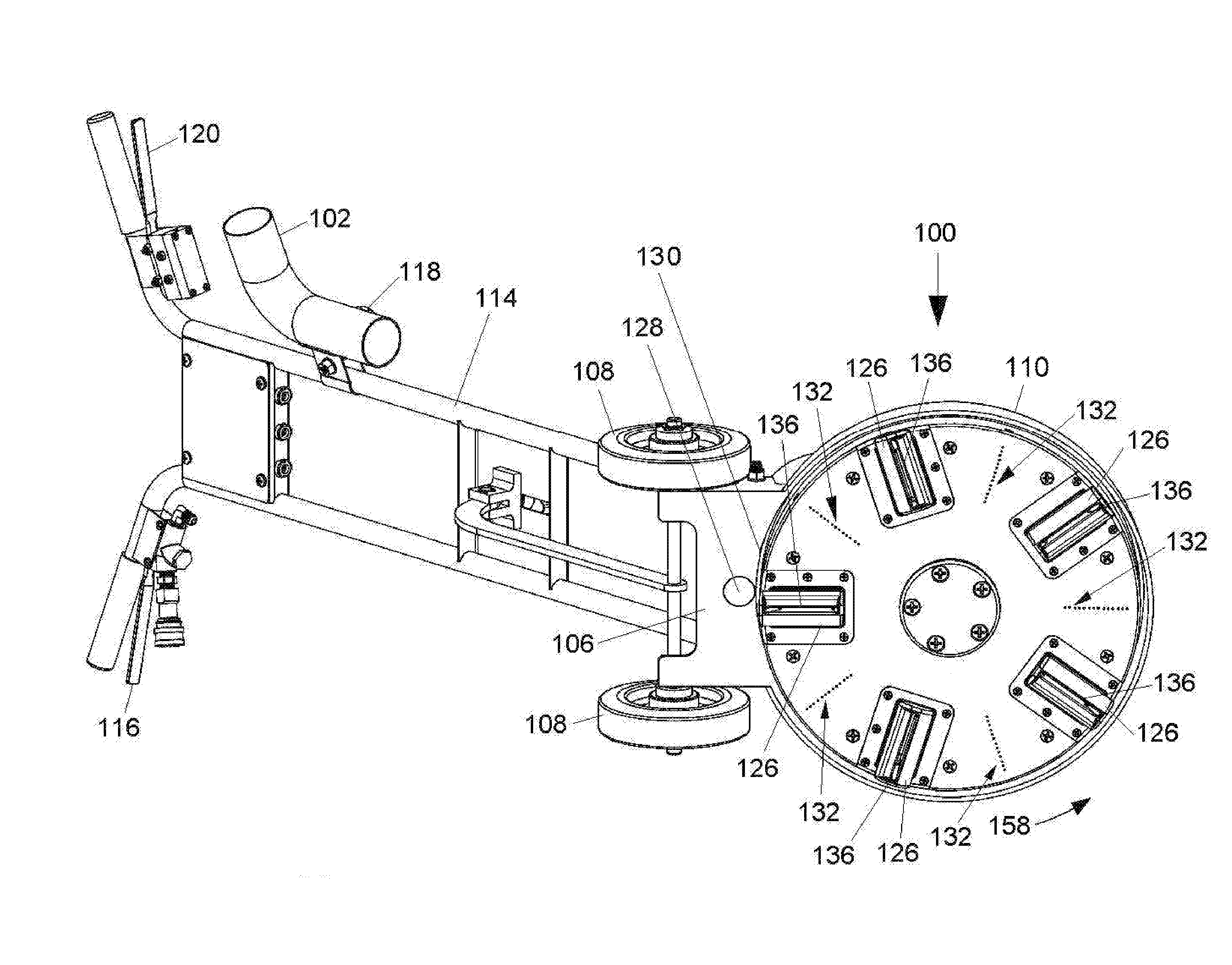 Rotary surface cleaning tool