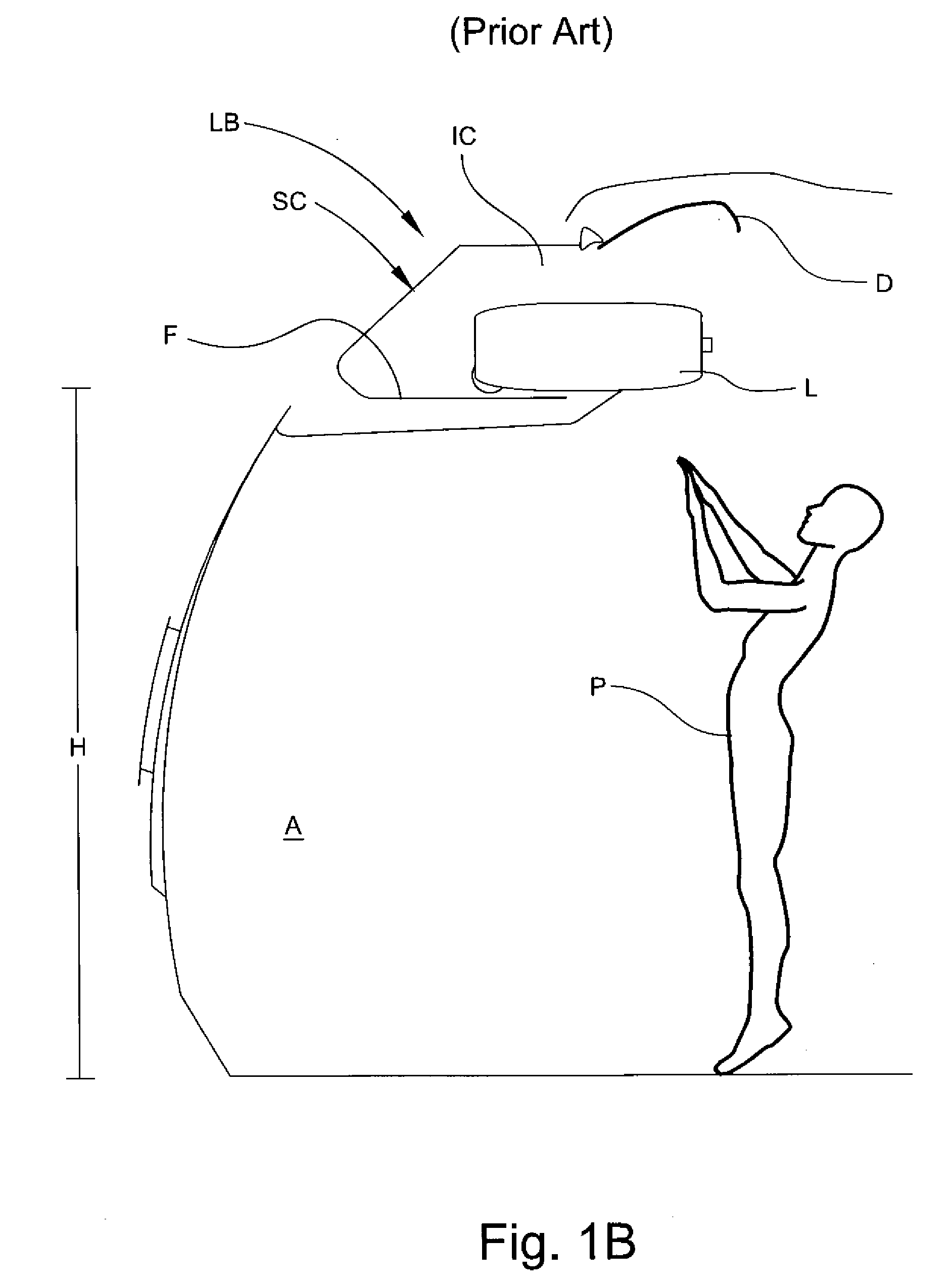 Overhead luggage bin for aircraft interior