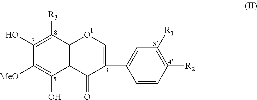 Isoflavone derivatives of tectorigenin, the preparation thereof and the antiviral medicine containing the same as an effective constituent