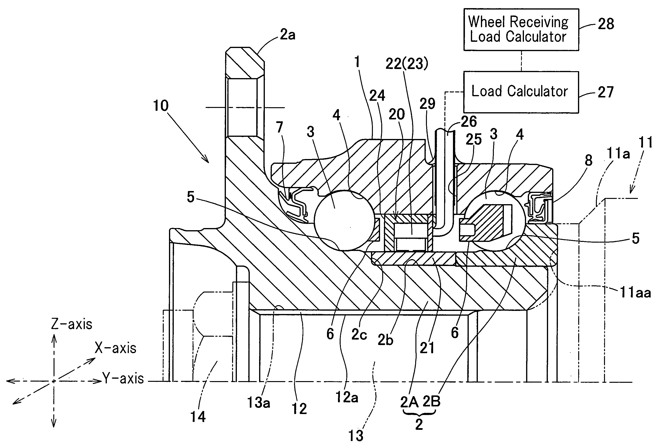 Sensor-Incorporated Wheel Support Bearing Assembly