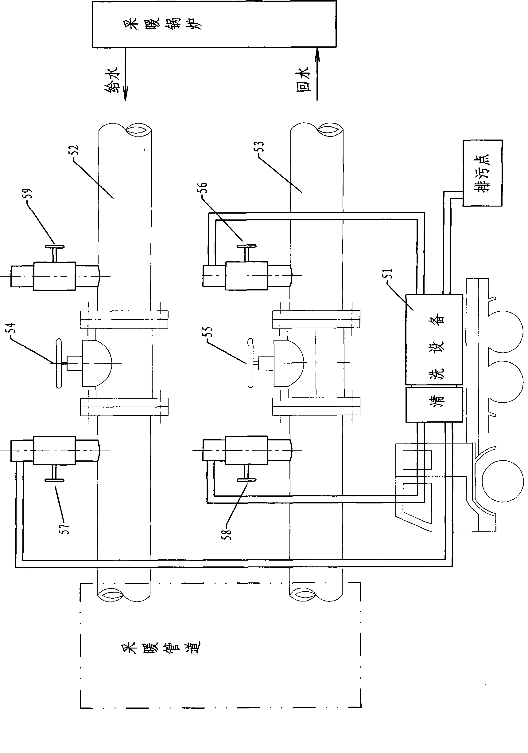 Vehicle-mounted detachable cleaning apparatus and quasi-on-line cleaning method for heating system