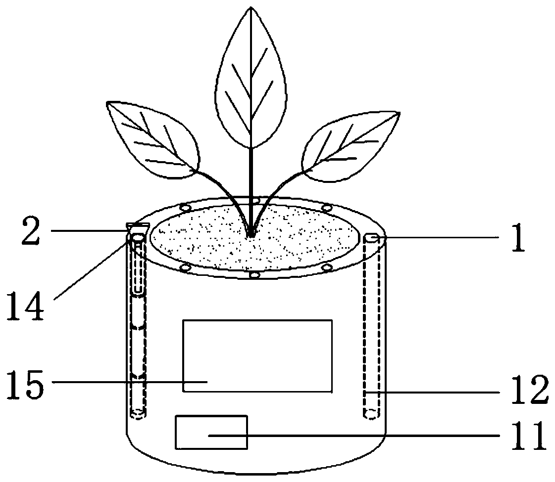 Multifunctional flowerpot capable of indicating fertilization amounts