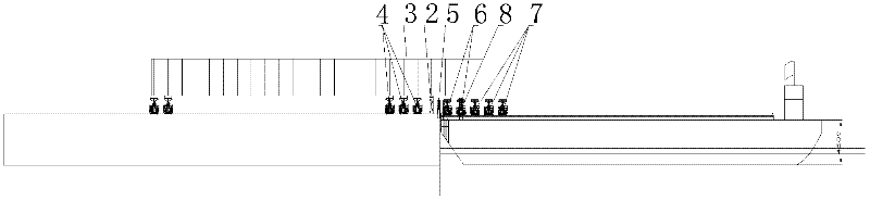 Roll-on/roll-off shipping method for long large steel box girder segment across obstacles