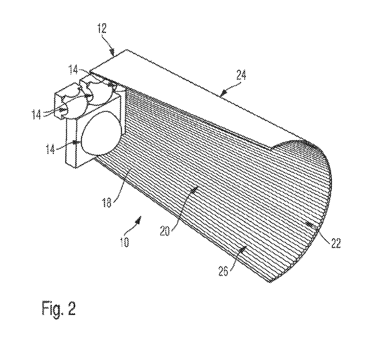 Homogenizer comprising a light source