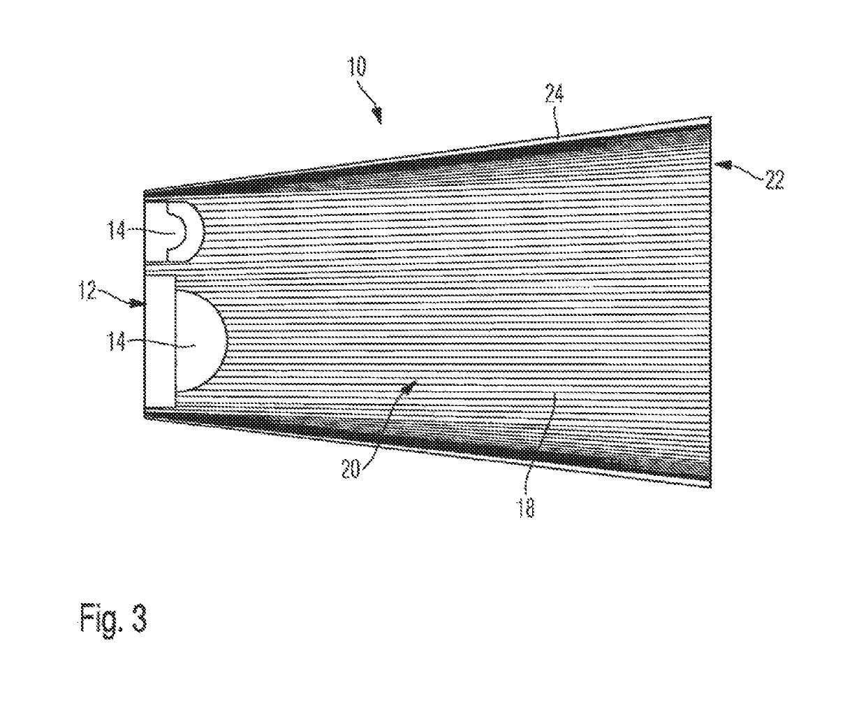 Homogenizer comprising a light source