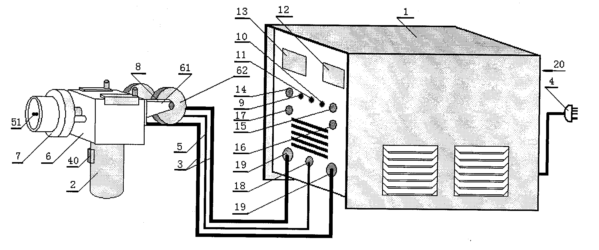 Small-sized wire drawing type electric arc spraying equipment