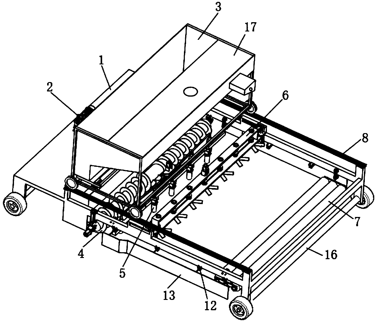 Cement pavement paving and maintaining all-in-one machine for road construction