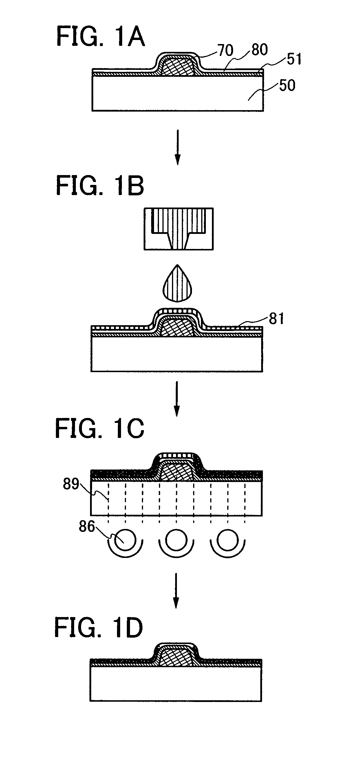 Manufacturing method for a circuit pattern, a thin film transistor and an electronic appliance