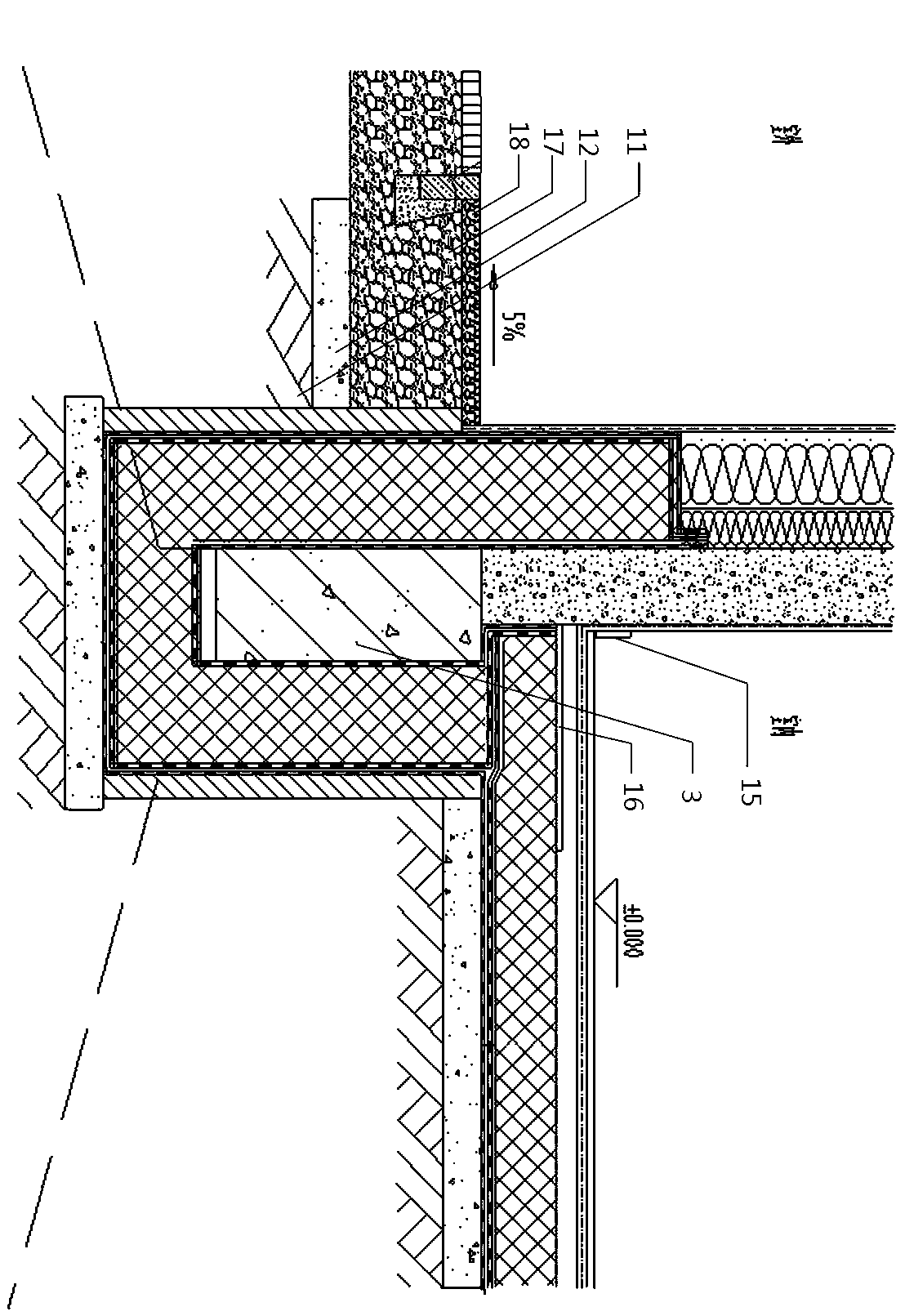 Heat insulating and pasting structure for independent foundation heat breaking bridge of ultra-low energy consumption building and construction method