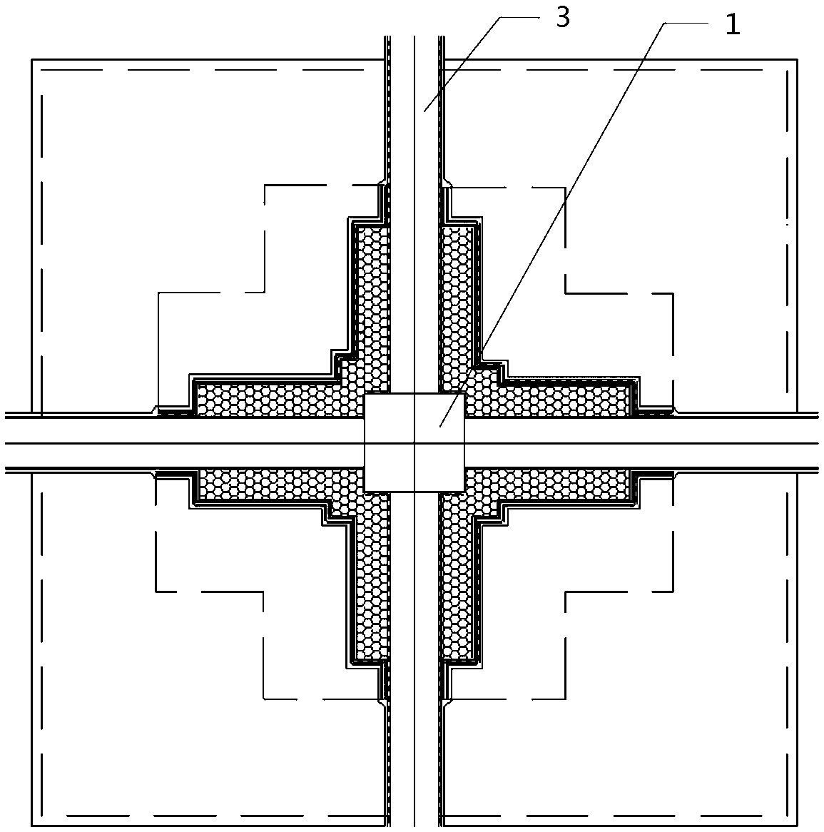 Heat insulating and pasting structure for independent foundation heat breaking bridge of ultra-low energy consumption building and construction method