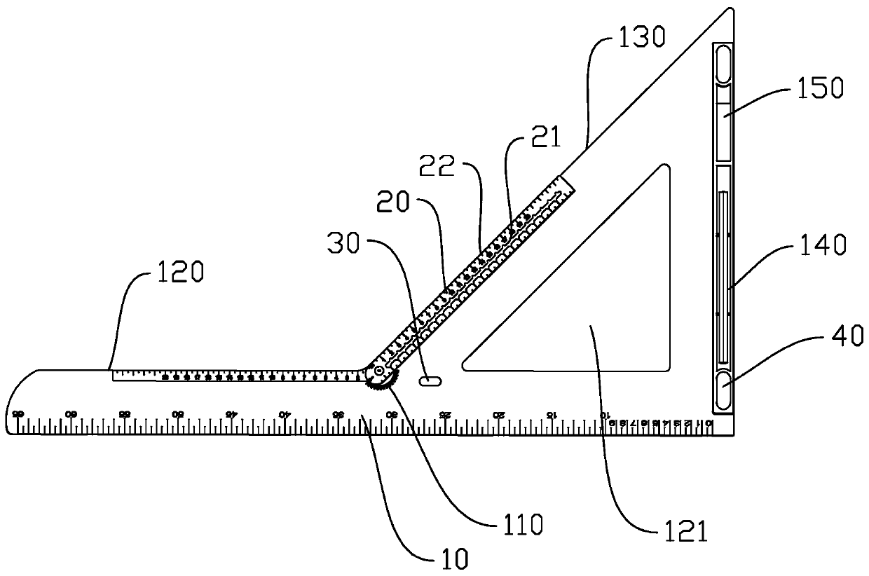 Multifunctional measuring and line drawing ruler