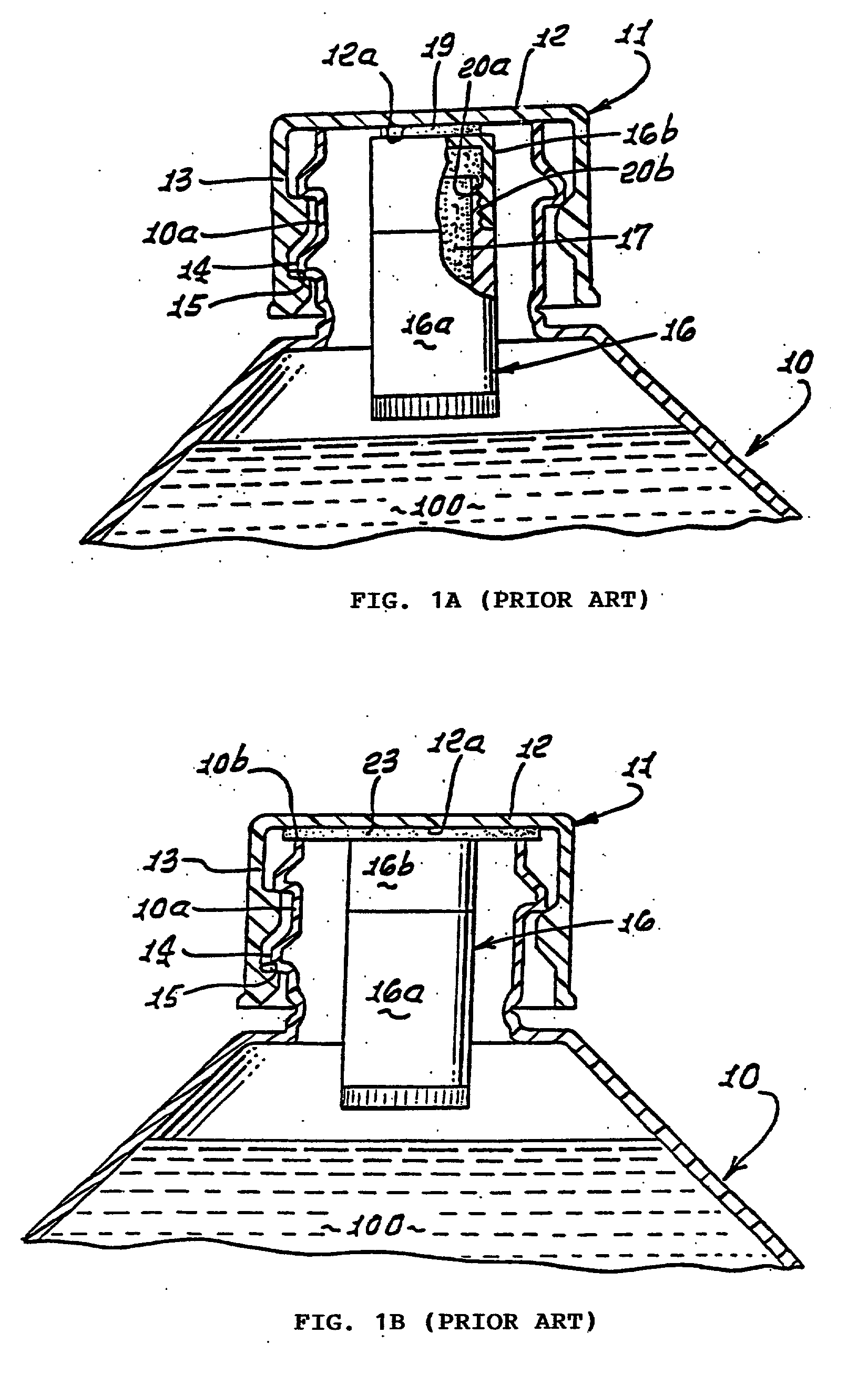 Device for maintaining separate ingredients in liquid food products