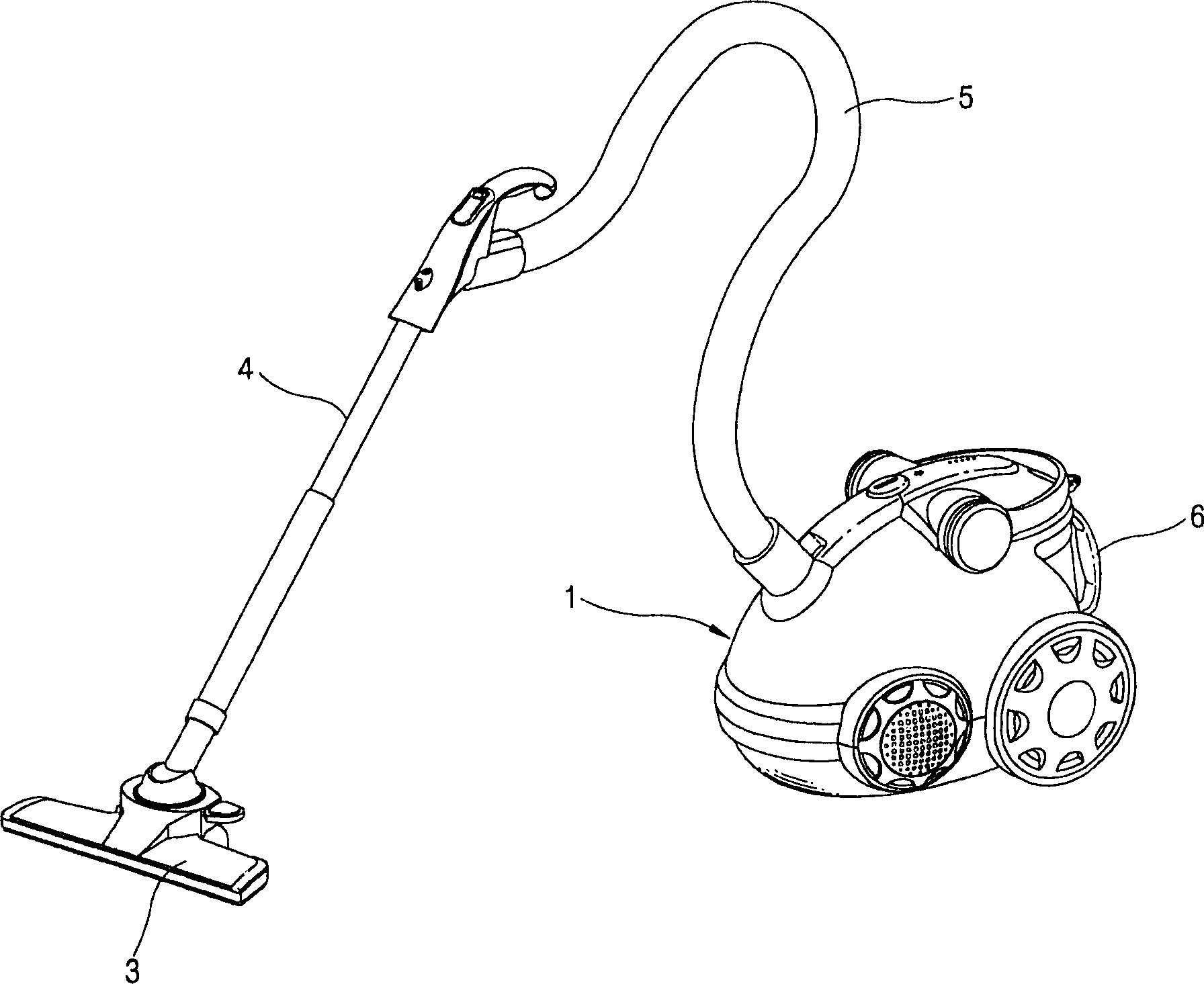 Filter device for a vacuum cleaner