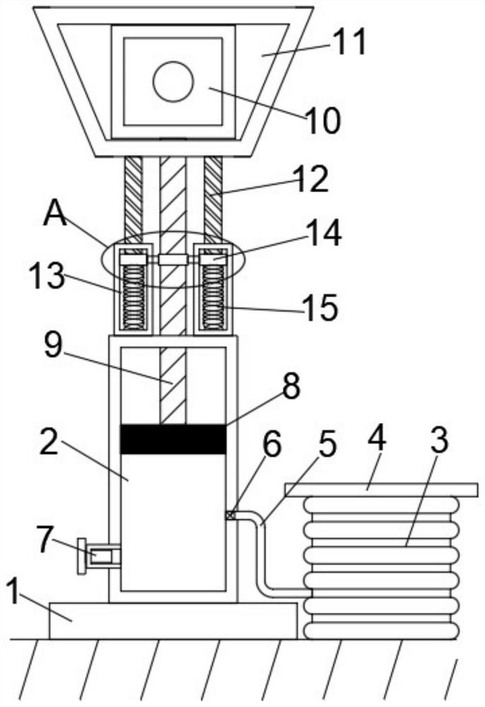 Monitoring device for information collection of sewage treatment system