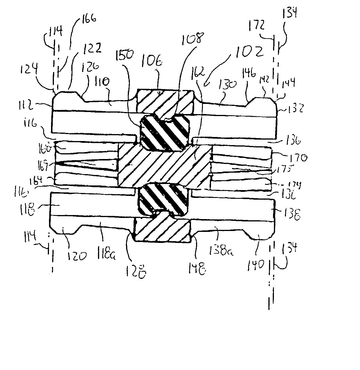 High frequency, blind mate, coaxial interconnect