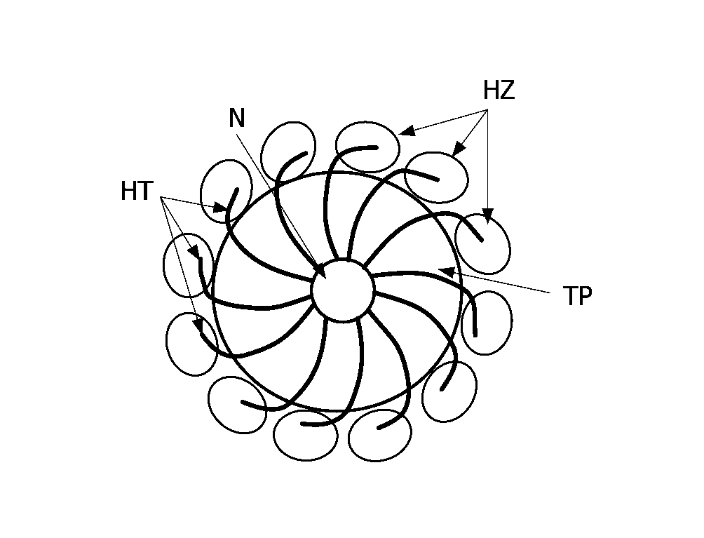 Method and device for producing images of heating tines near a tissue part