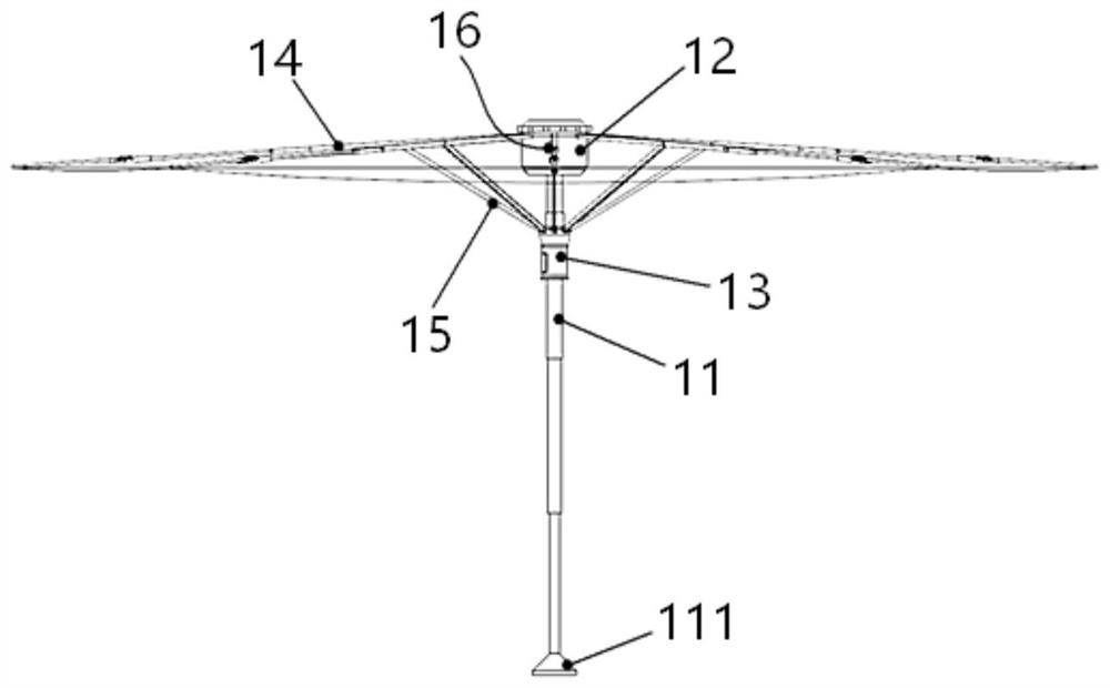 Umbrella-shaped protection device used in engine air inlet channel