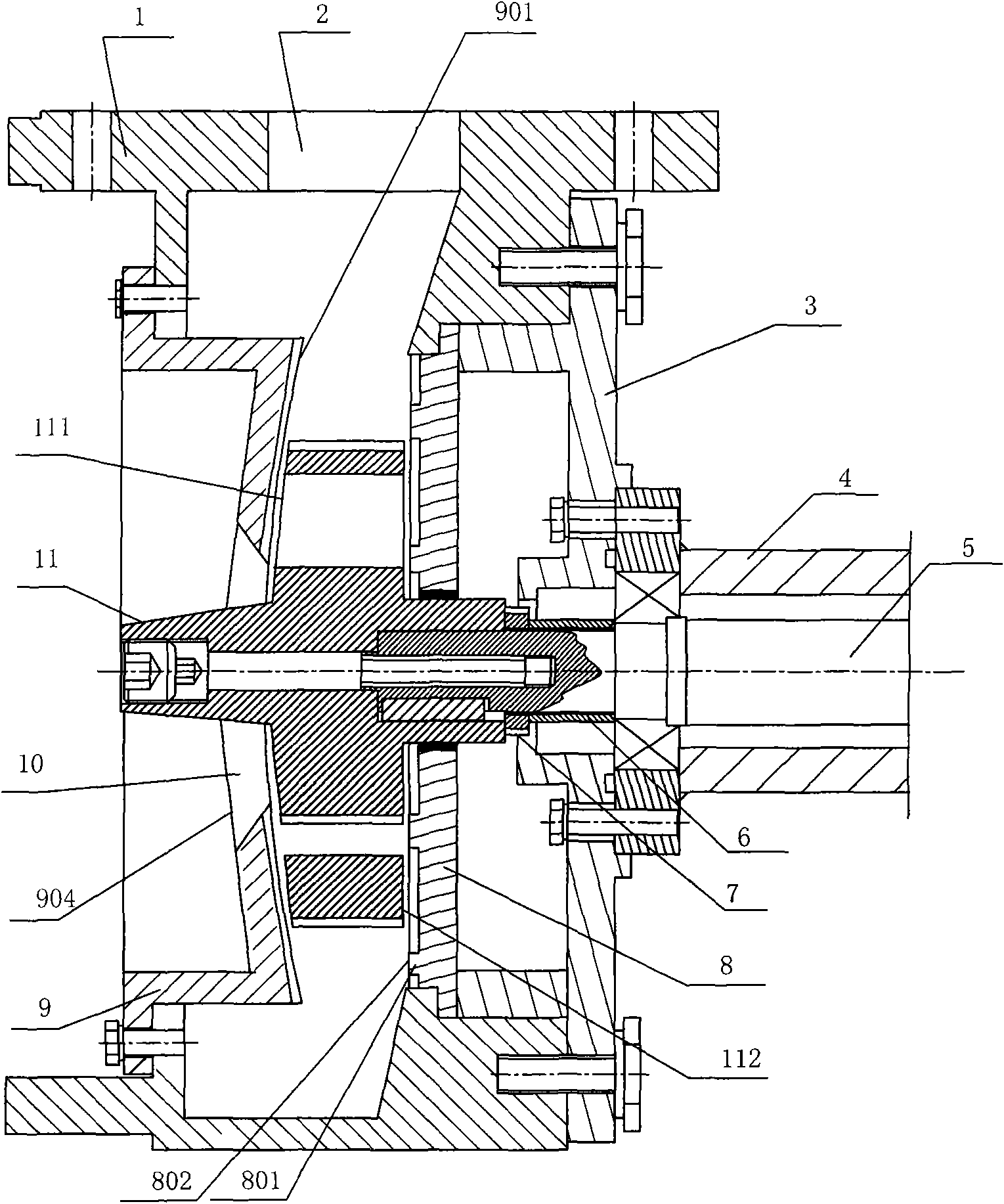 Cut-up type blow-down pump