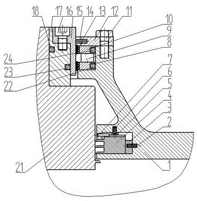 Oil mist sealing structure of hydraulic generator