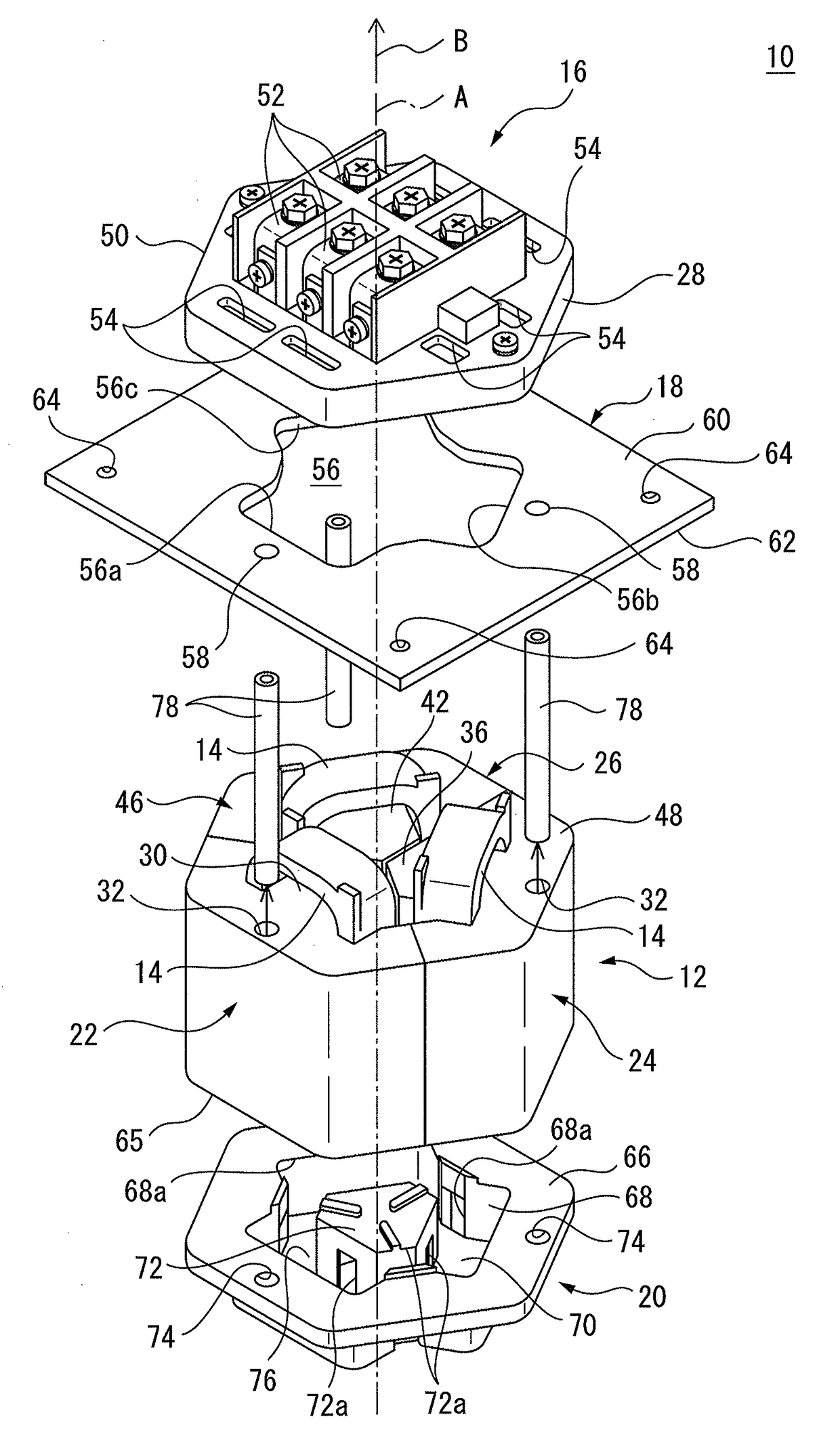 Reactor including tubular core, motor drive device, and amplifier device